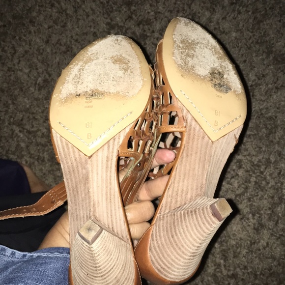 BELLE SIGERSON MORRISON EUC REAL LEATHER WEAVE PEEP TOE SHOES 8.5 - Picture 10 of 14